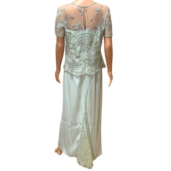 MONTAGE by Mon Cheri Sage Beaded Gown SIZE 12 - Picture 3 of 16
